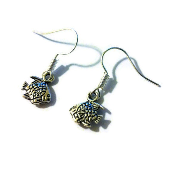 Silver Mini Fish Earrings