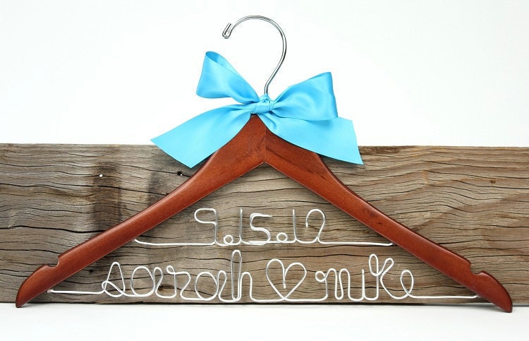 SALE Double Decker Personalized Custom Bridal Hanger/Brides Hanger/Bride/Name Hanger
