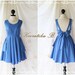 A Party - V Shape - Prom Party Cocktail Bridesmaid Dinner Wedding Night Backless Dress Fresh Dusty Blue Glamorous Cocktail Dress