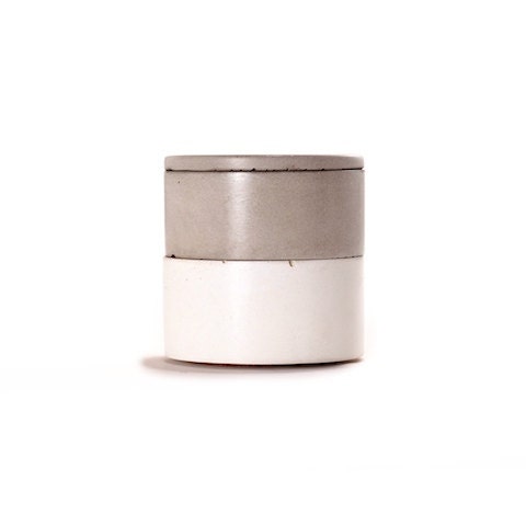 Small Stacking Spice Cellar.  Small Stacking Salt Cellar. Small Stacking Containers. Concrete Stacking Cellars