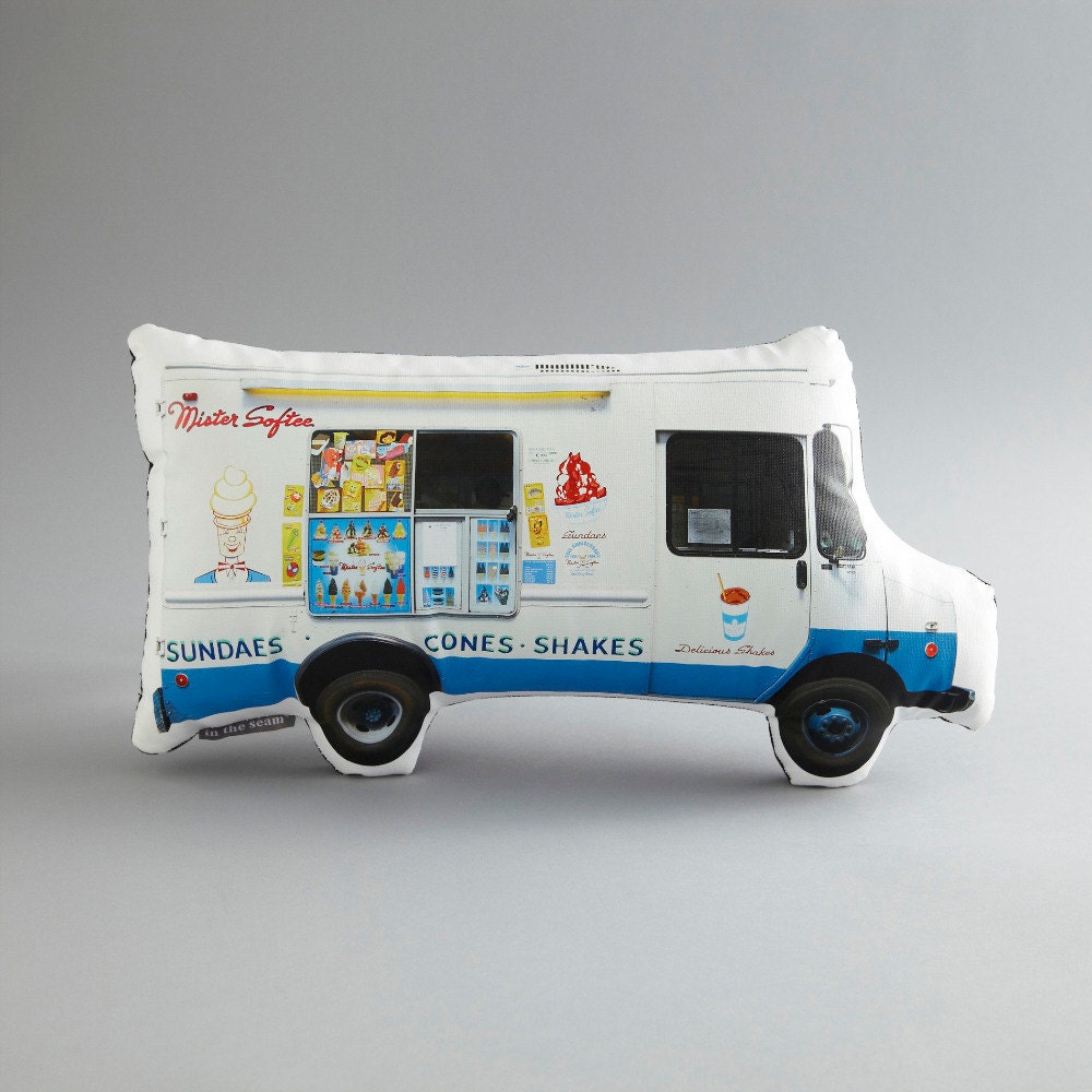 Mister Softee Ice Cream Truck Printed Pillow