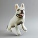 Hudson the White French Bulldog Canvas Printed Pillow