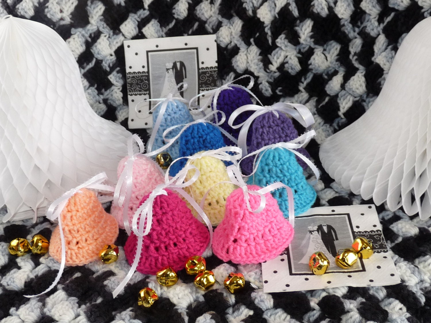 Crochet Wedding Bells Many Colors choose Quantity
