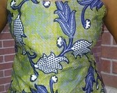 African Print Strap Top