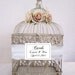 Romantic Roses, Lace and Pearls-Large Champagne/Gold Bird Cage-Wedding card holder