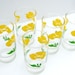 Vintage Anchor Hocking Juice Glasses in Yellow Set 5 Reserved