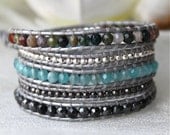 Silver Blue Gorgeous Wrap Bracelet Chan Luu Style