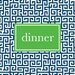 Set of 4 Personalized Placemats- Your Choice of 2 Colors- Greek Key