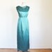 Vintage 80's Green Satin Dress