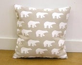 Bear Pillow - Alaska Cushion (Insert included)