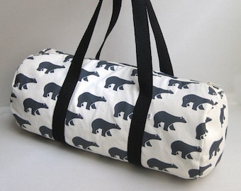 Travel bag - Carryall bag - 100% cotton - Bears pattern