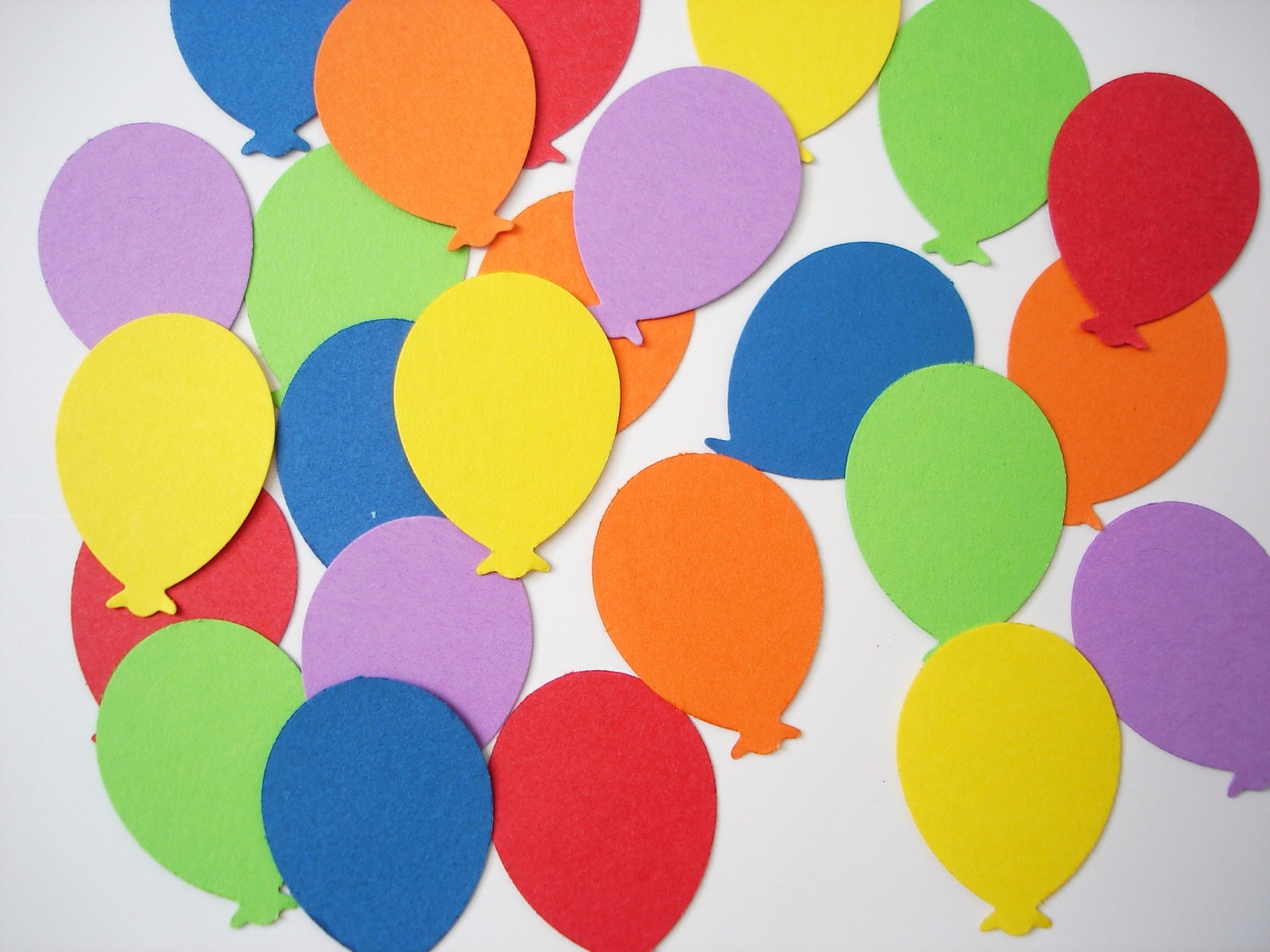 100 Rainbow Balloon punch die cut confetti scrapbook embellishments - No442