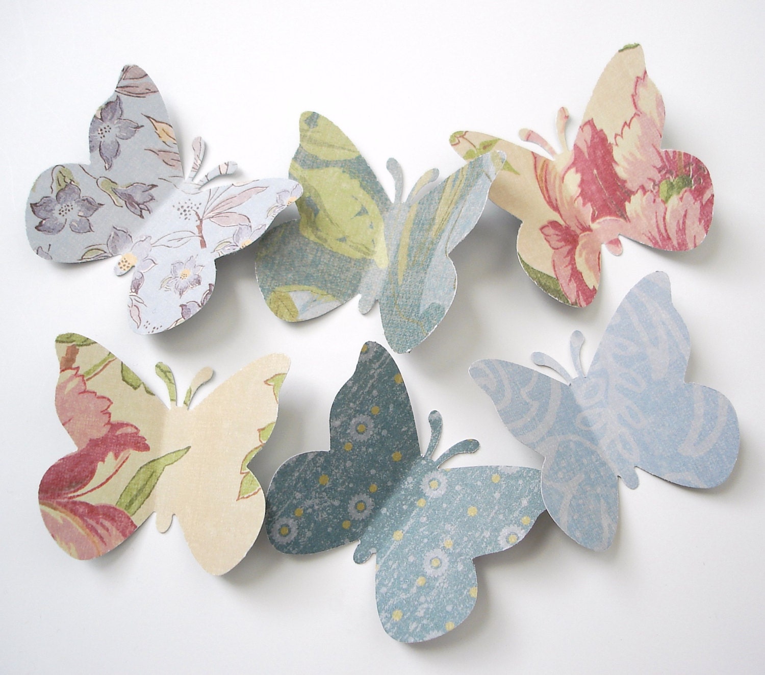 50 Large Fresh Floral Classic Butterfly punch die cut scrapbooking embellishments - No269