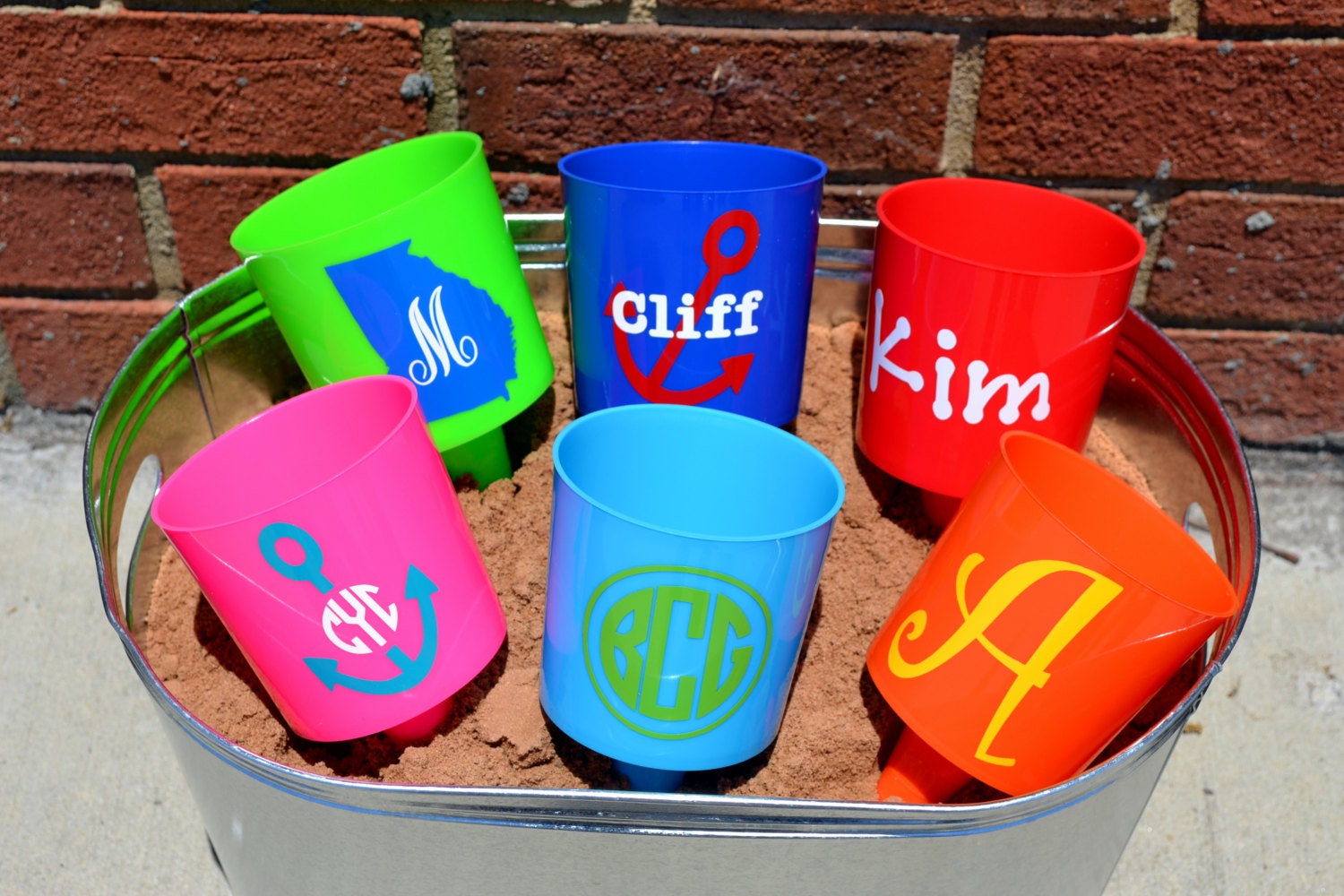 Personalized Beach Spikers - Drink Holder - Monogram Drink Spike