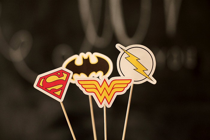 Superhero / Justice League Cupcake Toppers