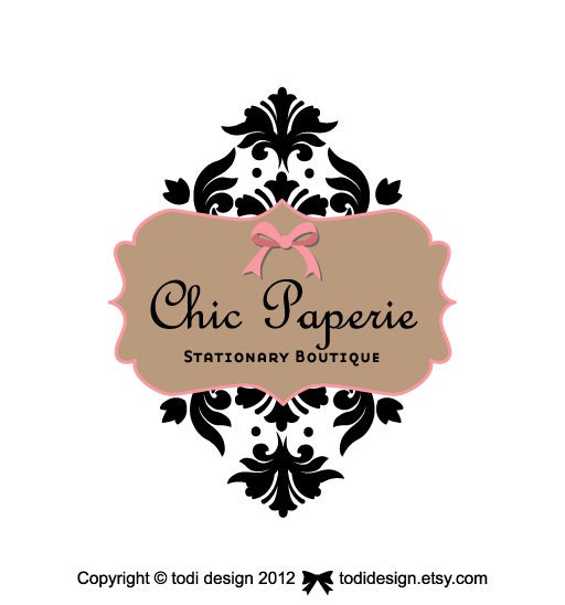 Premade Logo design- Chic Paperie Logo Design Il_570xn