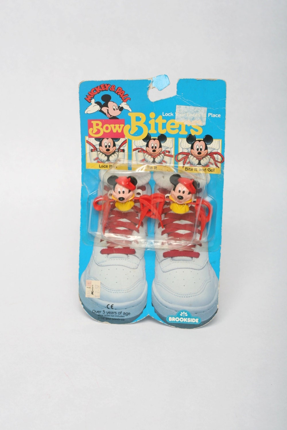 Vintage Mickey Bow Biters Shoe Lace Clips by GoldenSwear on Etsy