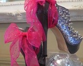 High Heel Platform Spiked Women Shoes Booties Silver/Gray size 10. ..  SALE ...A SpikesByG Design