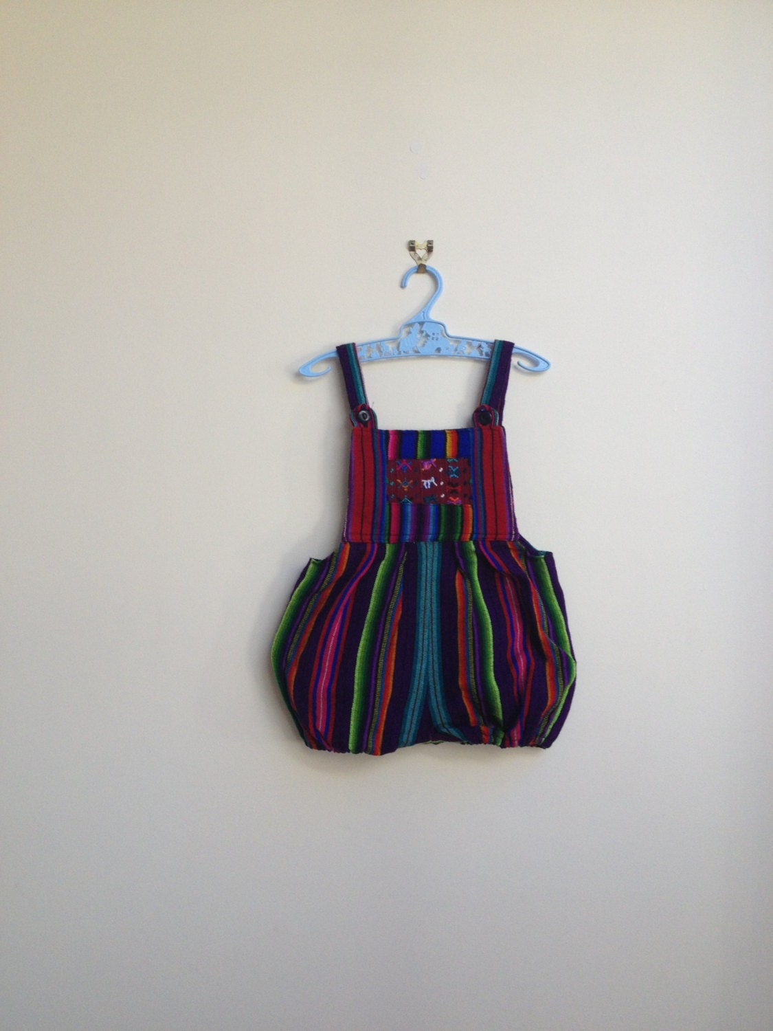 vintage Guatemalan hippy baby romper : size 6 - 18 months
