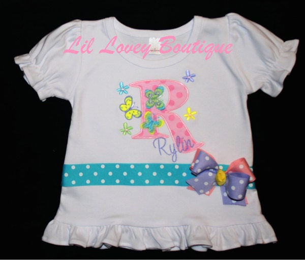 Personalized "BUTTERFLY SWEETNESS"....Custom Short Sleeve T-Shirt For Baby Girl or Toddler