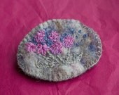 Embroidered Irish Felt Brooch