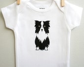 Baby clothes, border collie. Long or short sleeve. Your choice of size.