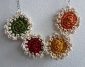 The Mini Doilies Necklace - Boho Babes no.2- Mini Crochet Collection, mini crocheted necklace, bohemian necklace, tiny crocheted doilies