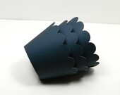 Mini Cupcake Wrappers - Navy Blue Cupcake Wrapper - Blue Cupcake Wraps