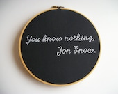 You Know Nothing Jon Snow wall hanging