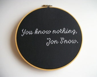 You Know Nothing Jon Snow wall hanging