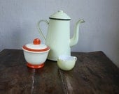 Vintage creamer, milk jug, yellow, lemon ,germany,  French country kitchen wares by ancienesthetique on etsy