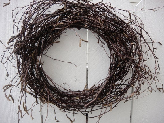 Birch Twig Wreath Natural Wreath Twig by donnahubbard