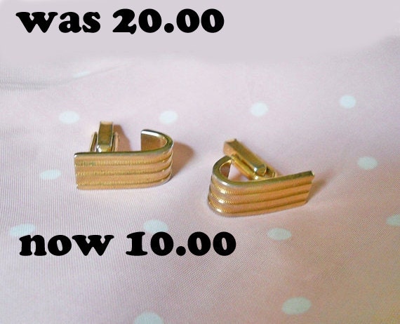 Vintage Cuff Links  Swank  60s Mad Men Cufflinks   50% OFF