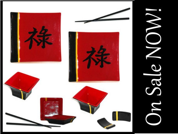 Ceramic Asian Oriental Dinner Set 10 Piece on SALE Now