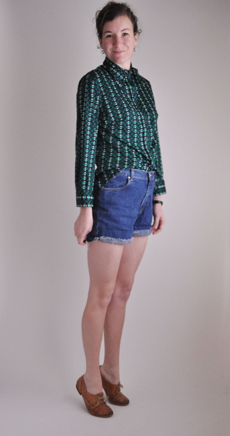 chevron 70s Blouse
