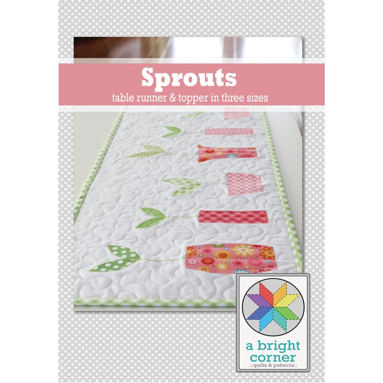 Sale - Sprouts Table Runner and Topper PATTERN (PDF)