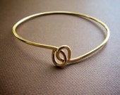 Brass Knot Twist Bangle