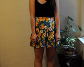 90s Floral Ruffle Shorts