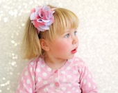Baby Girl Elegant Headband - Soft purple and pink flower headband