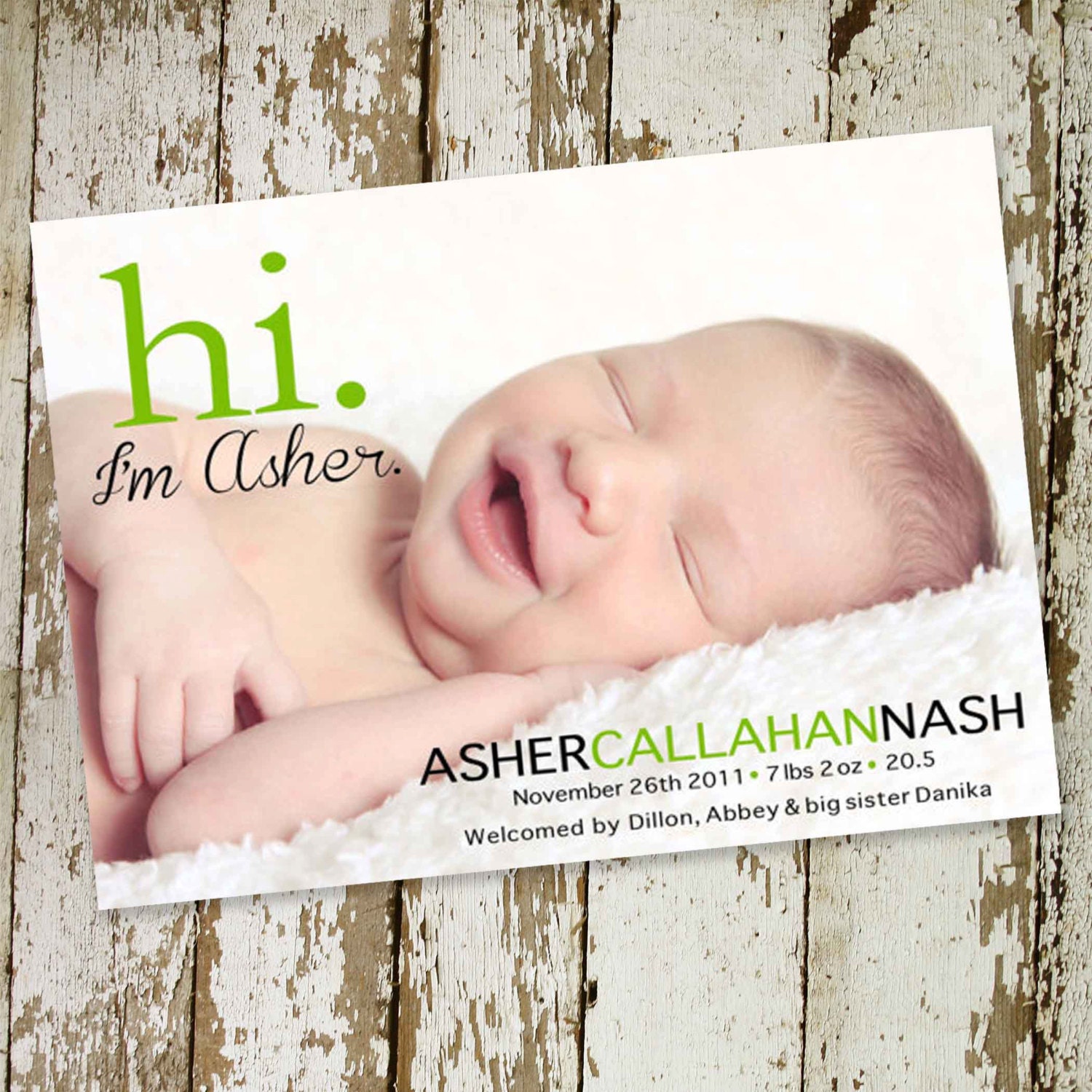 boy birth announcements with name (any name and colors) digital, printable file (item427)