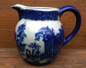 Blue Grey Pitcher / Antique English / English Shop