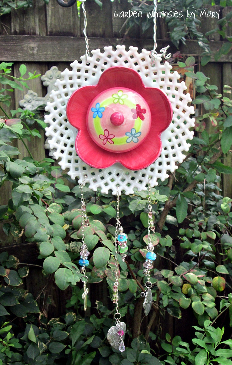 RESERVED For CINDY GILBERT - Garden Art / Wind Chime - As Featured In Flea Market Gardens Magazine