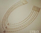 Bohemian Layered Vintage Styled Silver Hair Chain Head Piece with Drop Swarovski Crystals - Kim Kardashian Inspired Fashion Wear