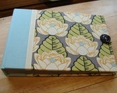Gray Sky Lotus Flower 4x6 Photo Album/ Scrapbook/ Small Bridal Shower Guest book with room for photos