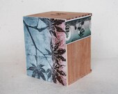 Cigar box art, Maple Leaves, ready to hang original art.