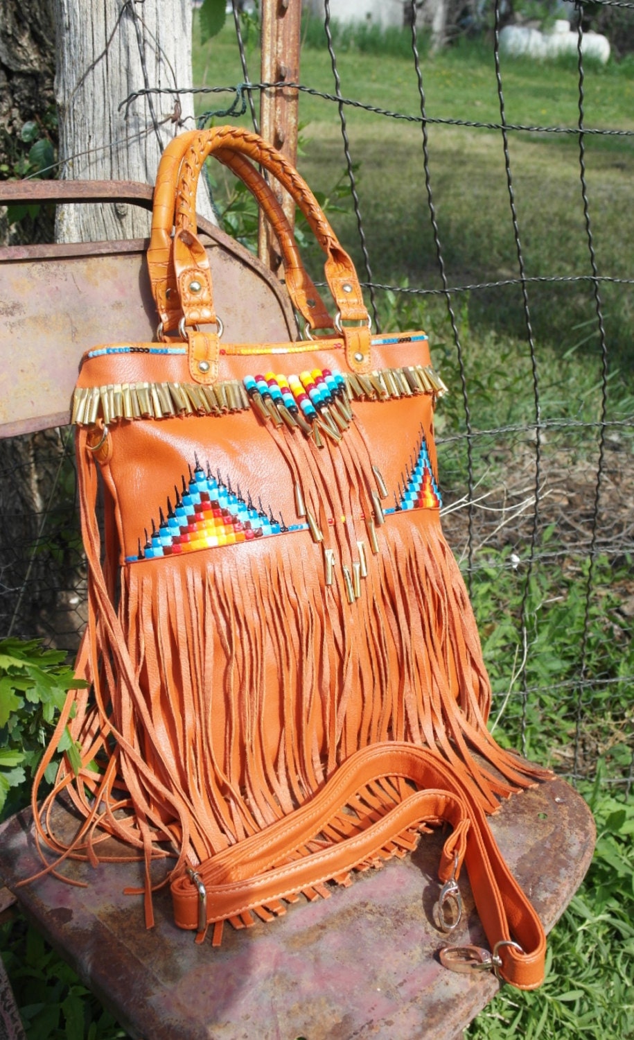 Rez Hoofz Hand Painted Purse/cross the body bag