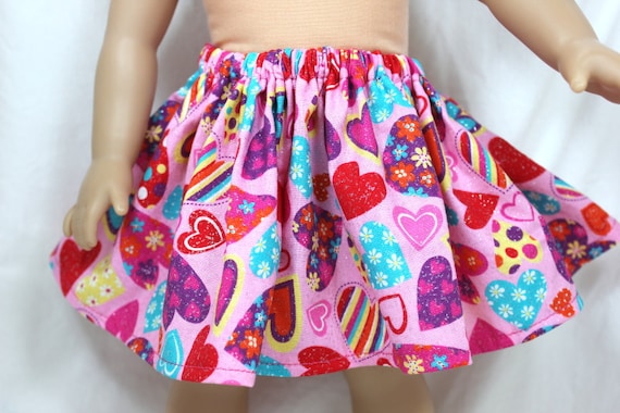 American Girl Doll Clothes Valentine's Day Twirly Skirt