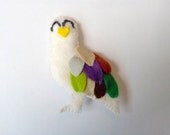 White dove pin brooch