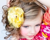 Posy Flower Hair Clip/Pin, Yellow, Pink, Orange, White