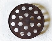 Antique Cast iron Trivet  French country round unusual Industrial